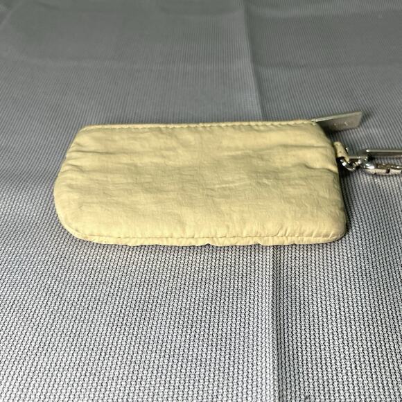 Lululemon Pouch Wristlet Beige Recycled Nylon Zip with Carabiner Clip Incomplete - Picture 3 of 9